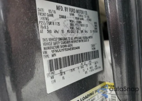 2010 Ford Expedition Xlt z USA, uszkodzony, nr VIN 1FMJU1F53AEB53408